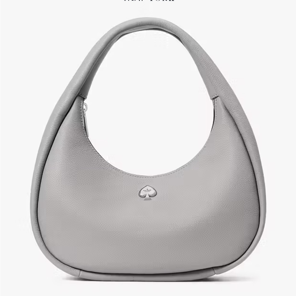 NWT Kate Spade Kayla Crescent Shoulder Bag Grey In Dust Bag XMAS Gift - Picture 3 of 15